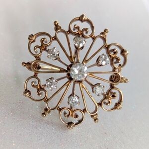 Victorian Gold Diamond Pin/Pendant